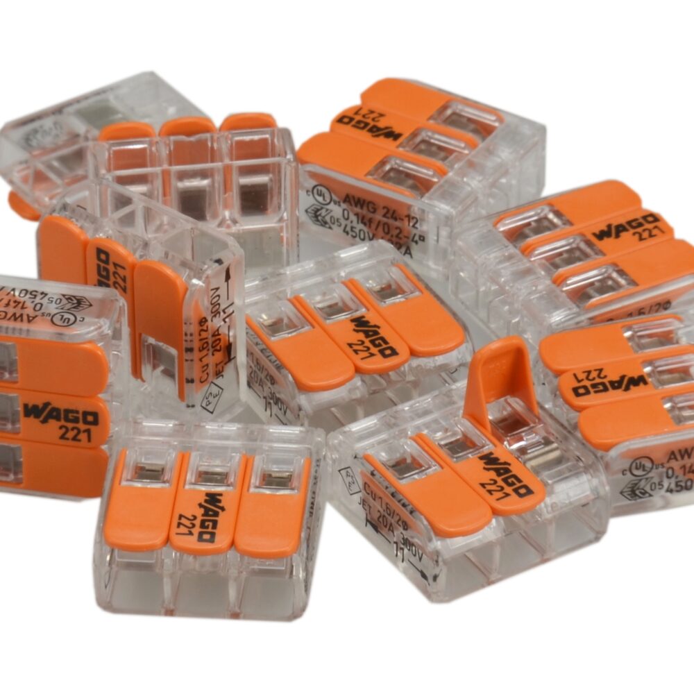 Connecteur rapide Wago 221-413 fil rigide/souple 3×4 mm² lot de 10 pièces