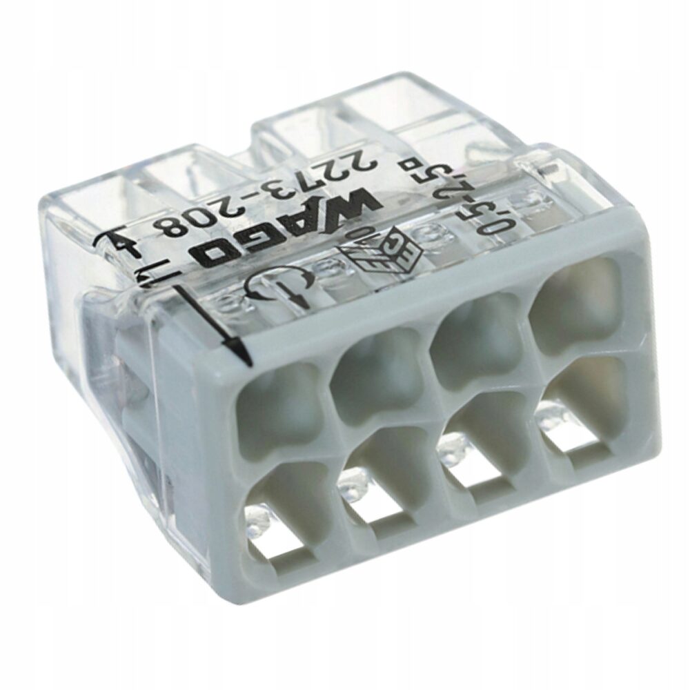 Connecteur rapide Wago 2273-208 fil rigide/souple 5×0,2-5mm² 1 pièce