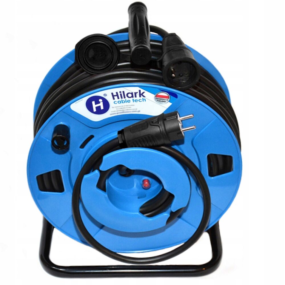 Rallonges sur enrouleur inversé H05RR-F 3x2,5 fiche prise