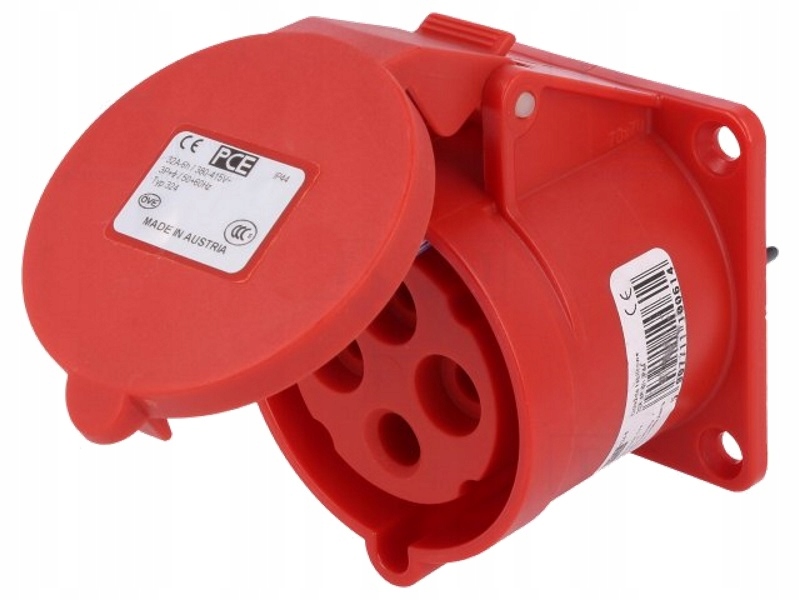 Prise encastrable droite 32A 4P PCE 324-6