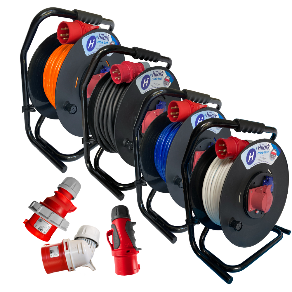 Rallonges triphasées CEE sur enrouleur