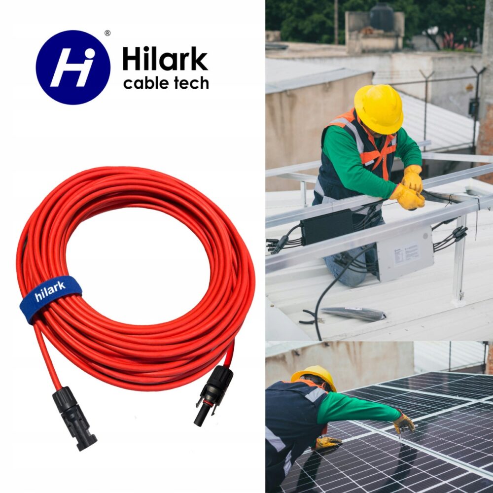 Câble solaire photovoltaïque rouge 1x4mm² 5m ou multiple