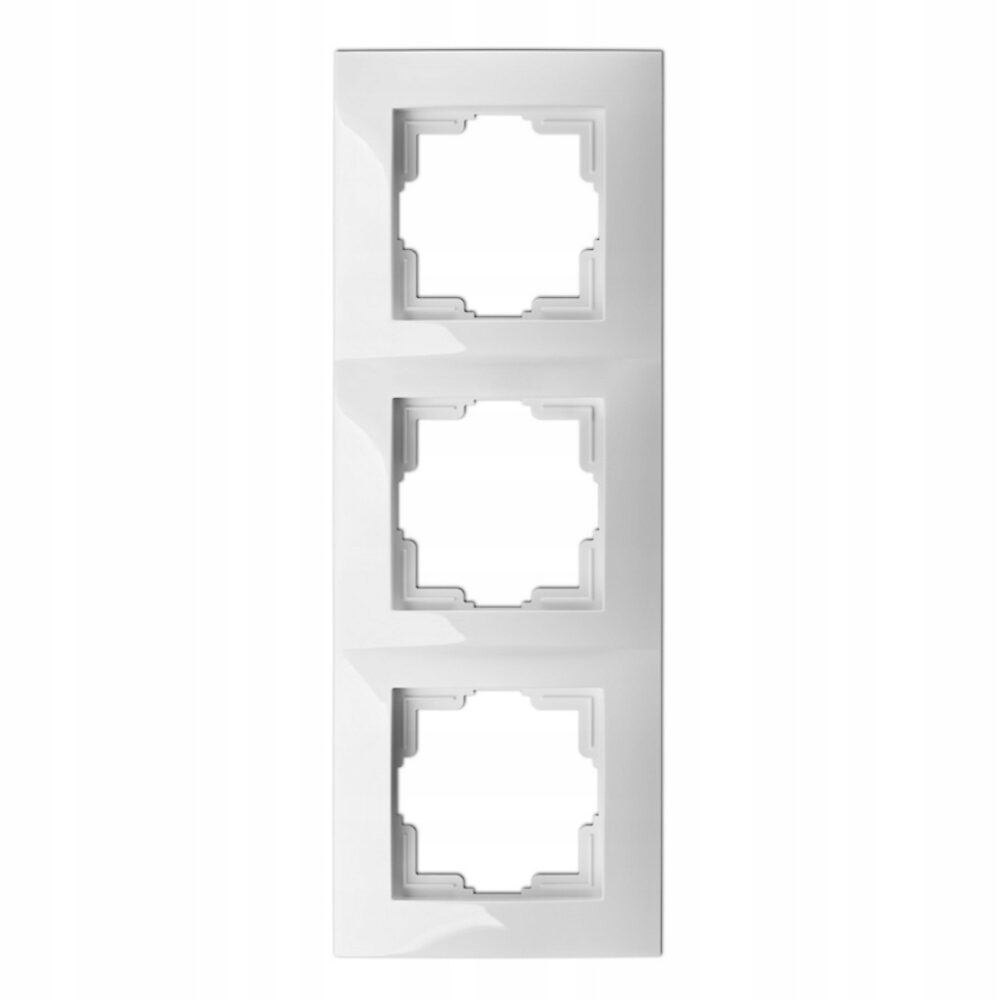 CADRE TRIPLE CARLA PRISES/INTERRUPTEURS blanc 1773-00 EPN VERTICAL HORIZONTAL