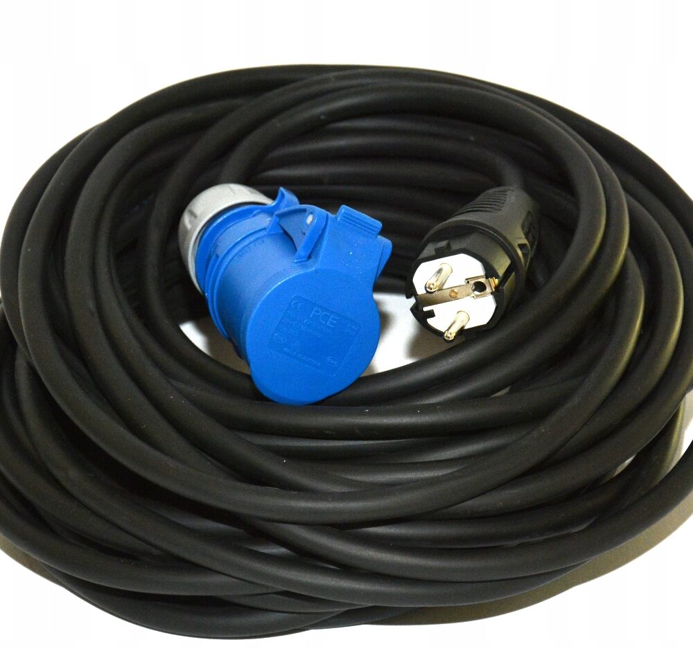 Adaptateur prolongateur H05VV-F 3x2,5 prise CEE 16A 3 broches fiche uniSchuko