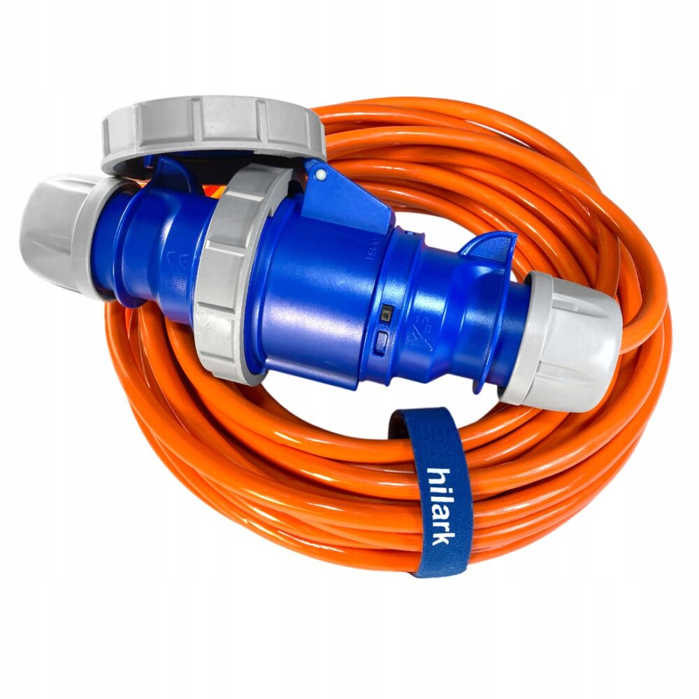 Rallonge intermédiaire H07BQ-F pour alimentation de yacht IP67 2m orange
