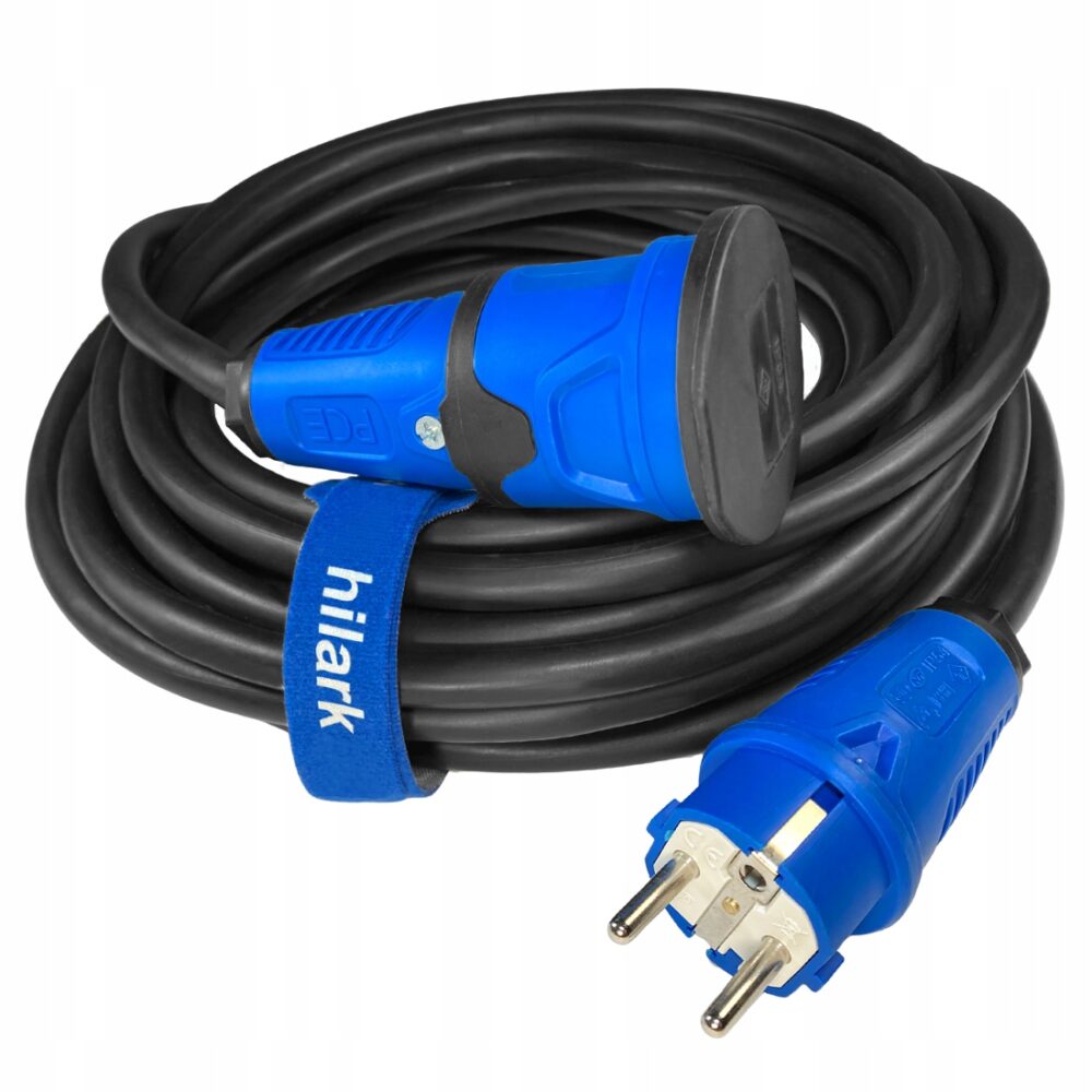 Rallonge électrique NSHTOU-J 3x2,5 fiche et prise bleues avec broche de terre