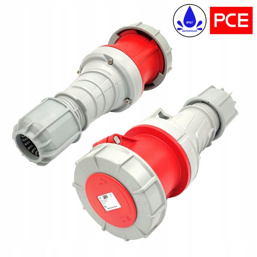 Prise industrielle mobile 63A 4P 400V 6h IP67 PCE 234-6