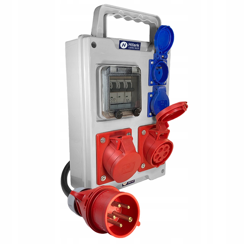 Coffret de chantier triphasé fusible 2x16A 2x230V raccordé