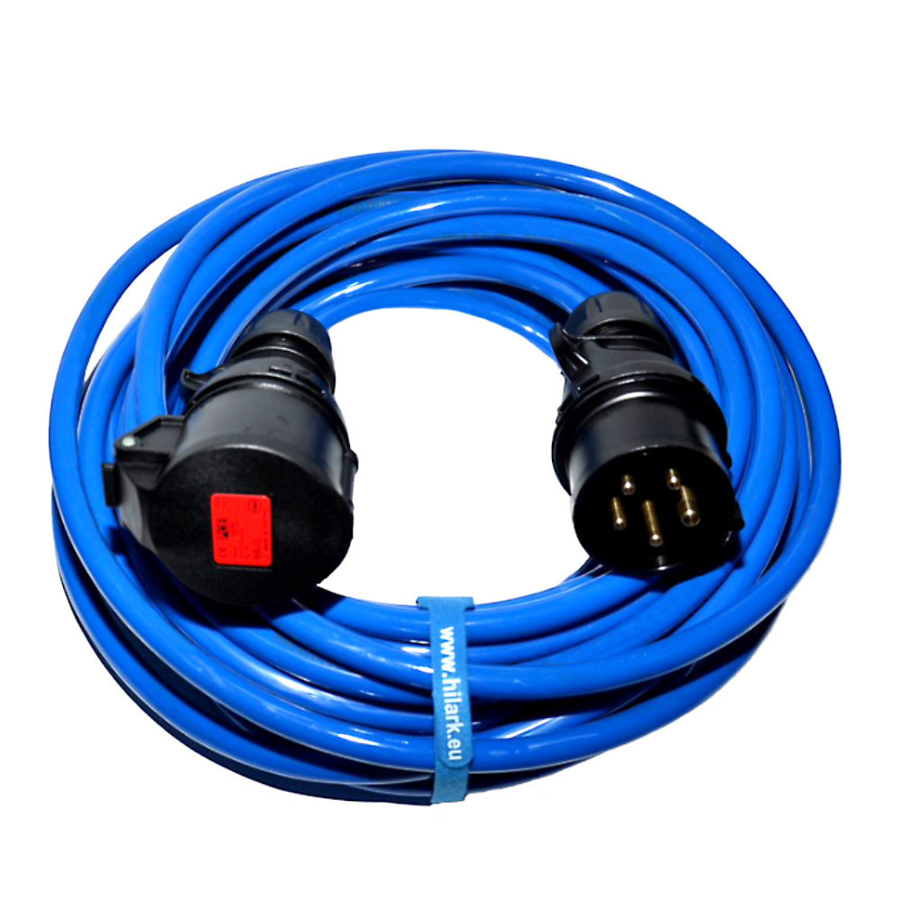 Rallonge triphasée CEE PUR H07BQ-F 5×2,5mm IP44 16A 1m