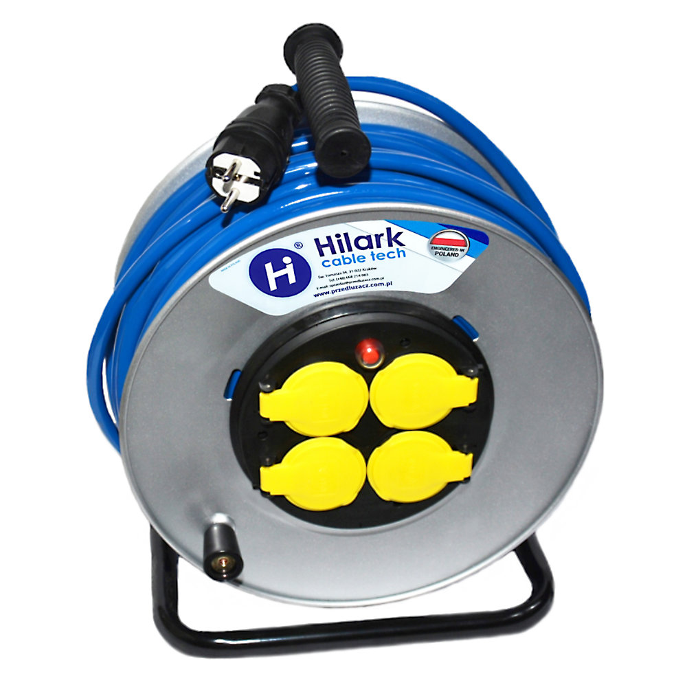 Rallonges H07BQ-F bleu 3g2,5mm² enrouleur à cadre métallique