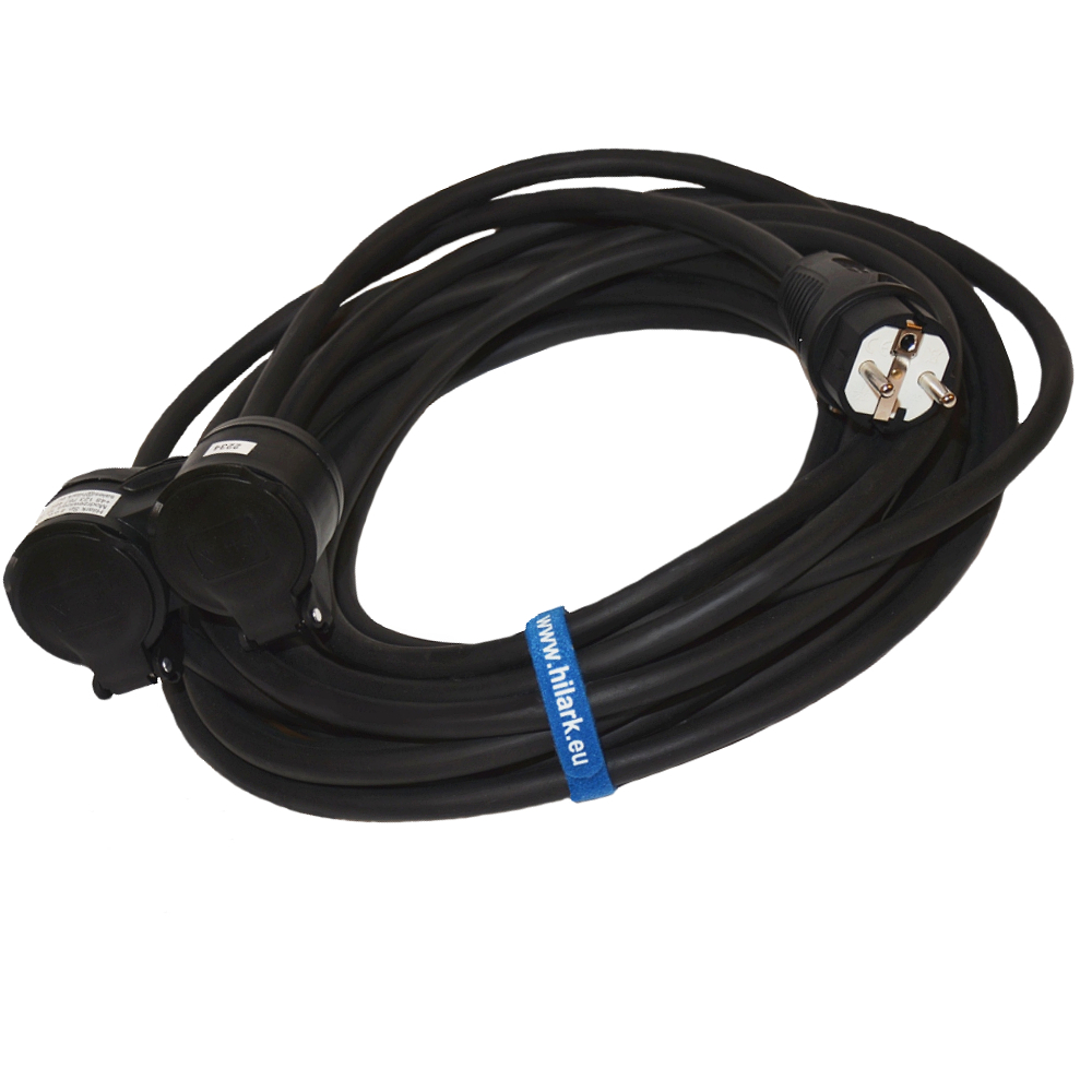 Rallonge H07RN-F 3g2,5 mm avec répartiteur 2 prises