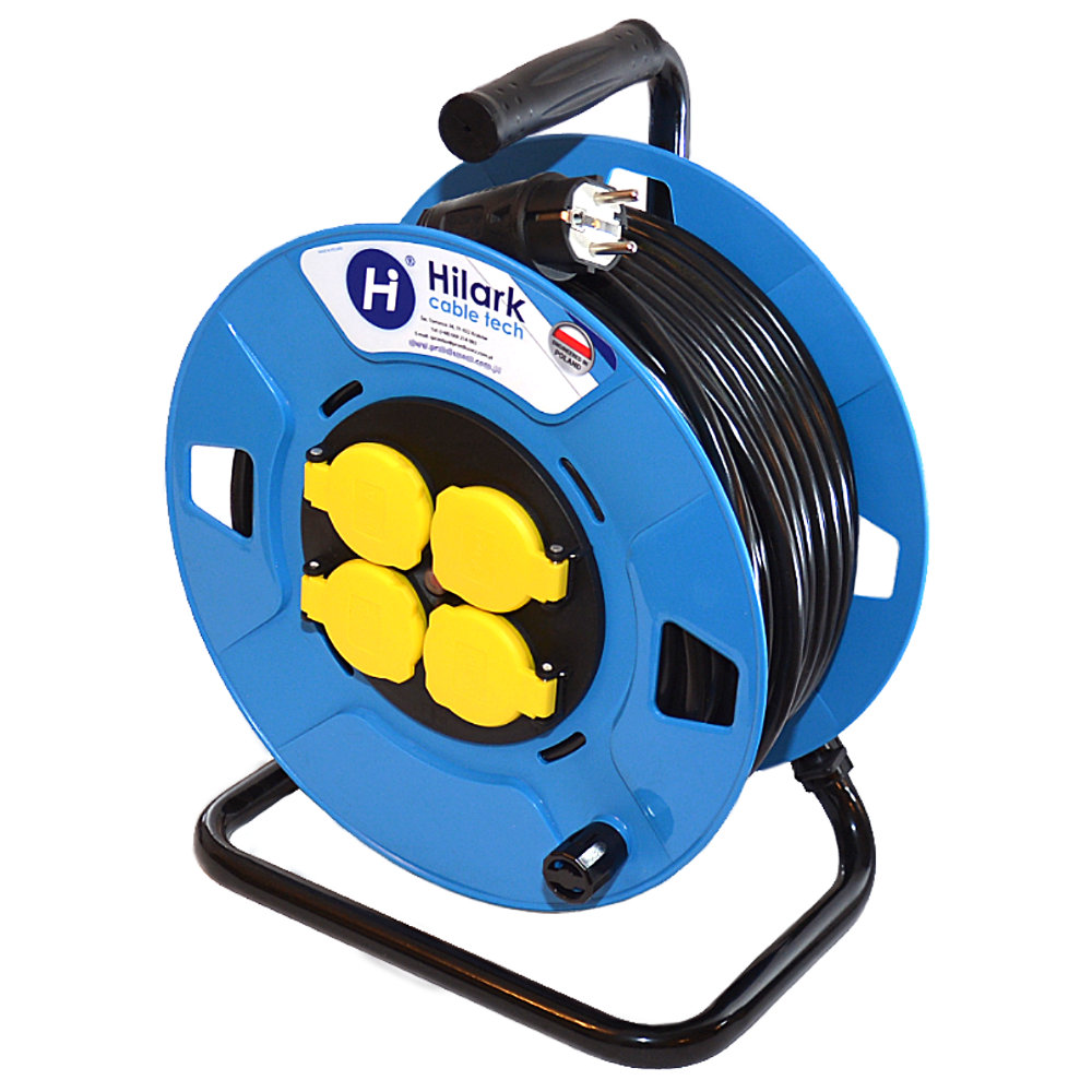 Rallonge renforcée de jardin H05VV-F 3G2,5mm² sur enrouleur 1m