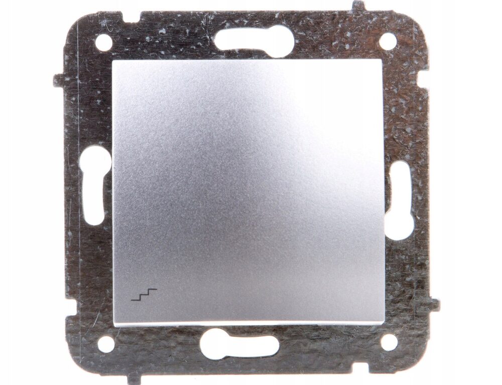 Interrupteur d&rsquo;escalier encastré Elektro-Plast argent 1712-16