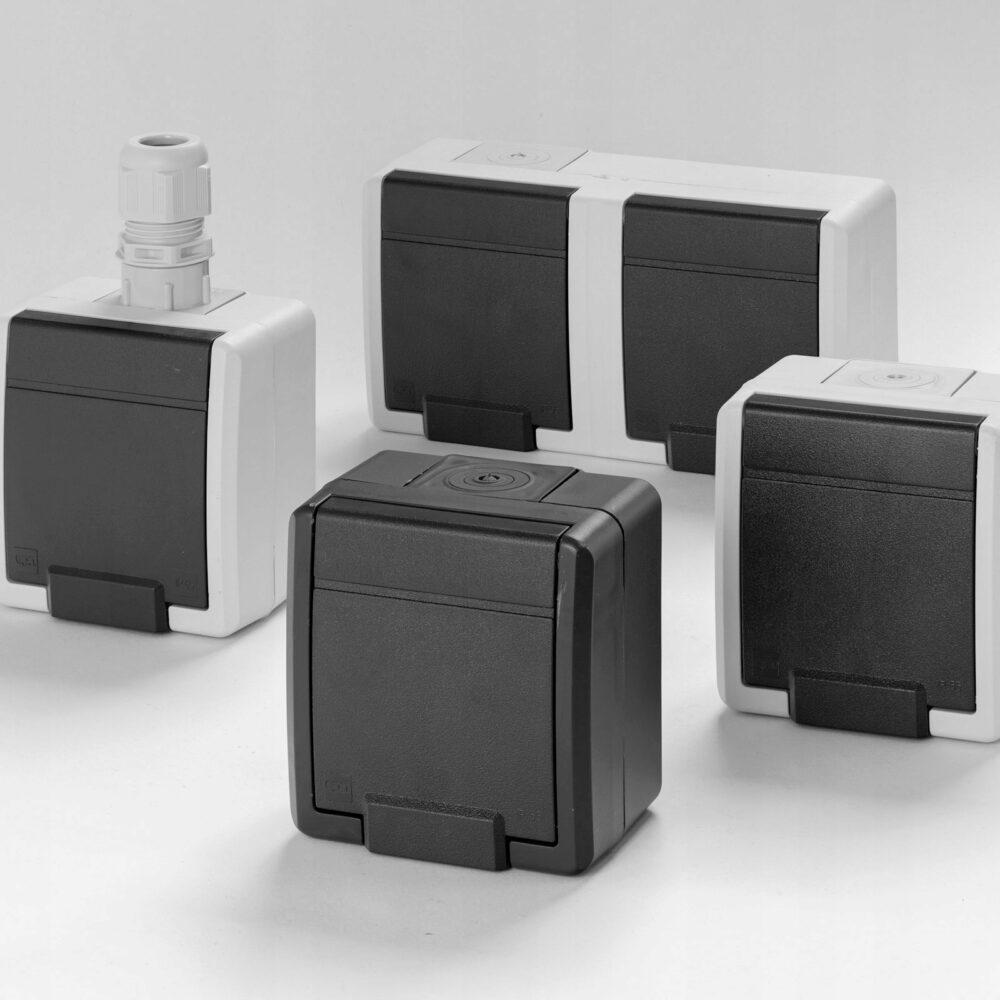 Prise Électrique Étanche Elektro-Plast Nasielsk Gris 5047-65