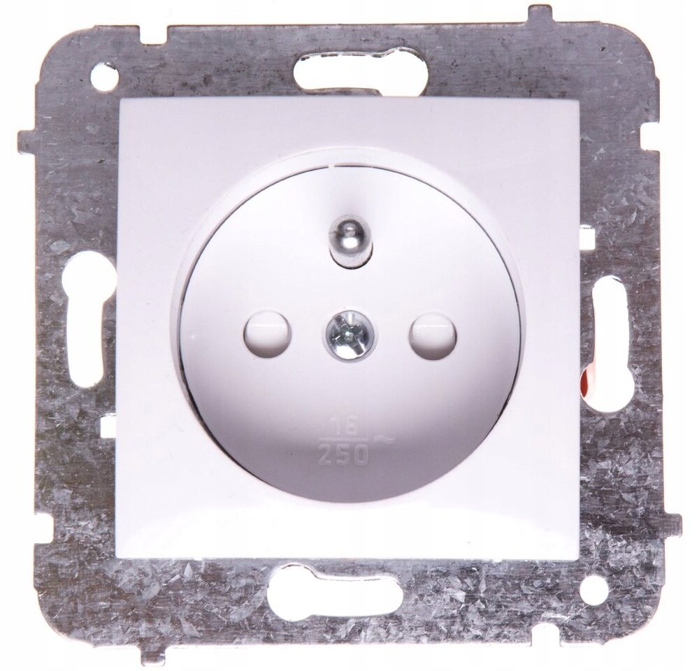 Prise électrique étanche Elektro-Plast Nasielsk blanc 1734-10