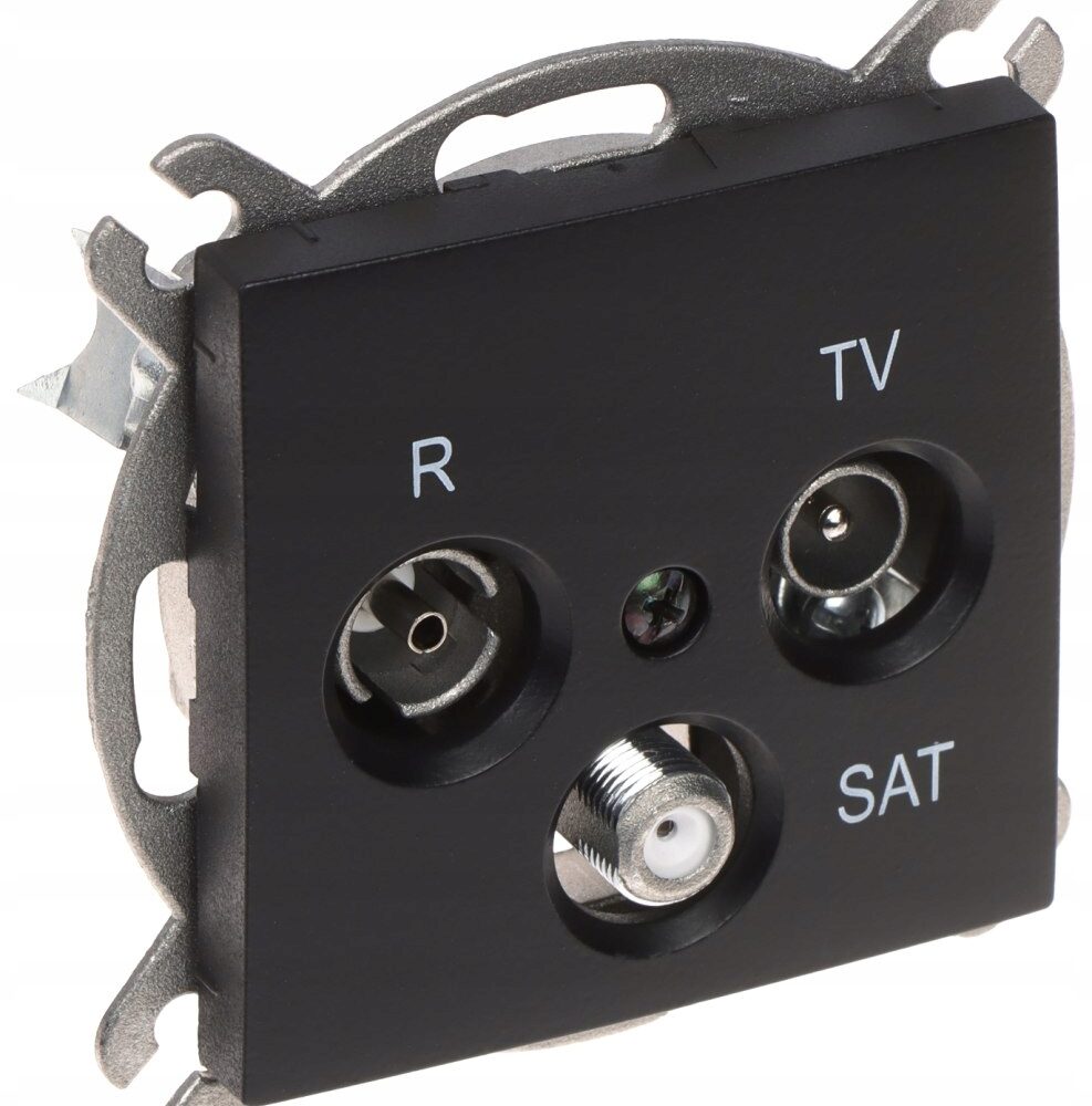 Prise Murale pour Antenne Elektro-Plast Nasielsk Noir 4153-19