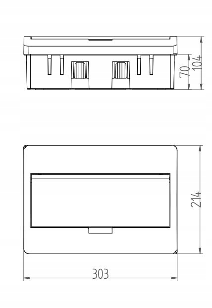 TABLEAU DE RÉPARTITION ENCASTRÉ 12-MODULES ELEGANT-1X12/PT/B/EPN Elektro-Plast