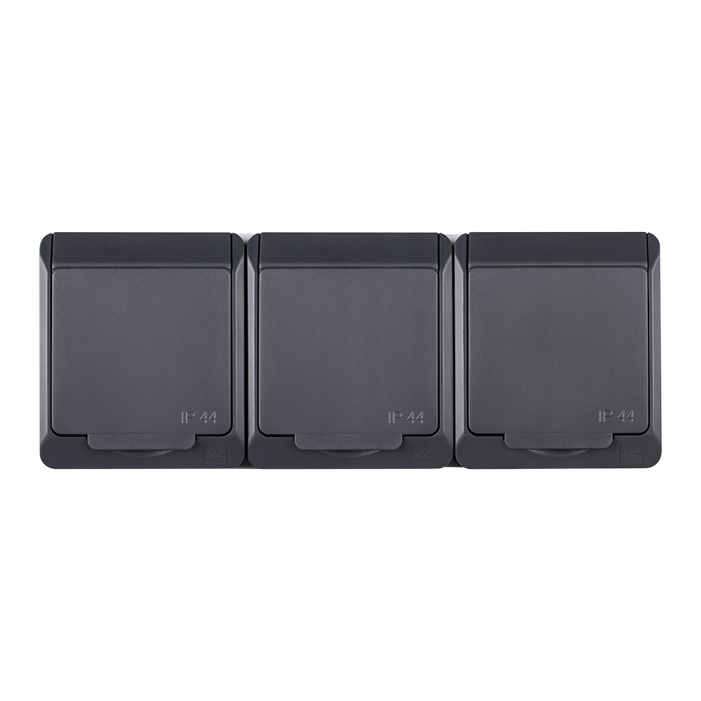 Prise électrique étanche Elektro-Plast Nasielsk grise 0326-07