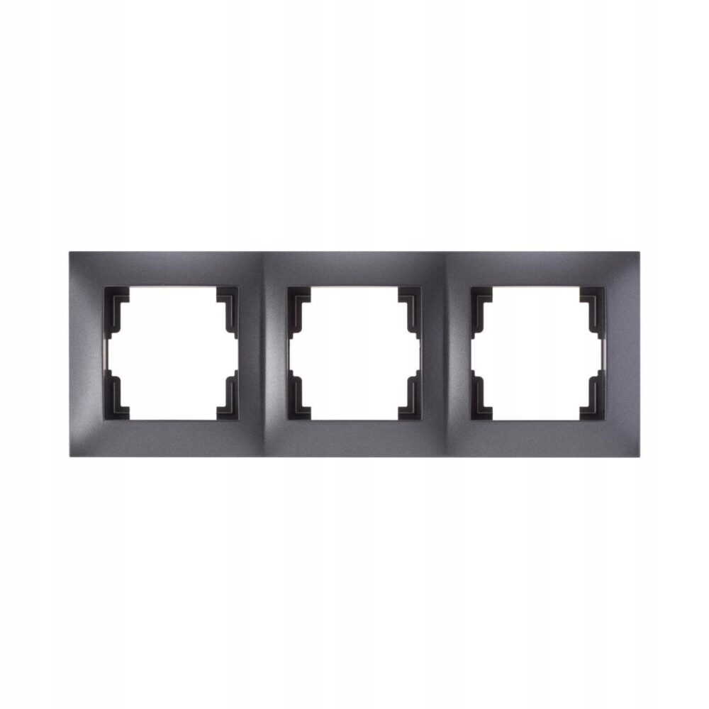 Cadre triple Elektro-Plast Nasielsk gris 1773-08