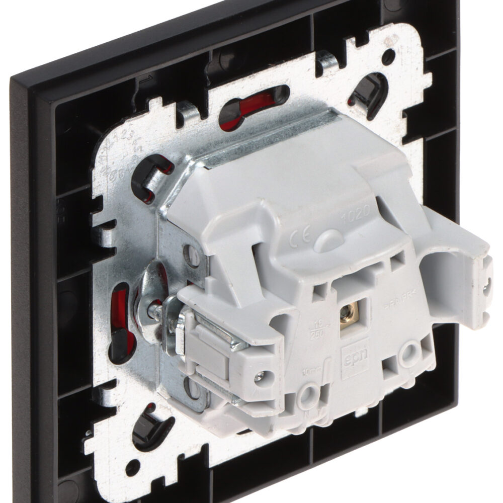 Prise Électrique Murale Elektro-Plast Noir 4142-19