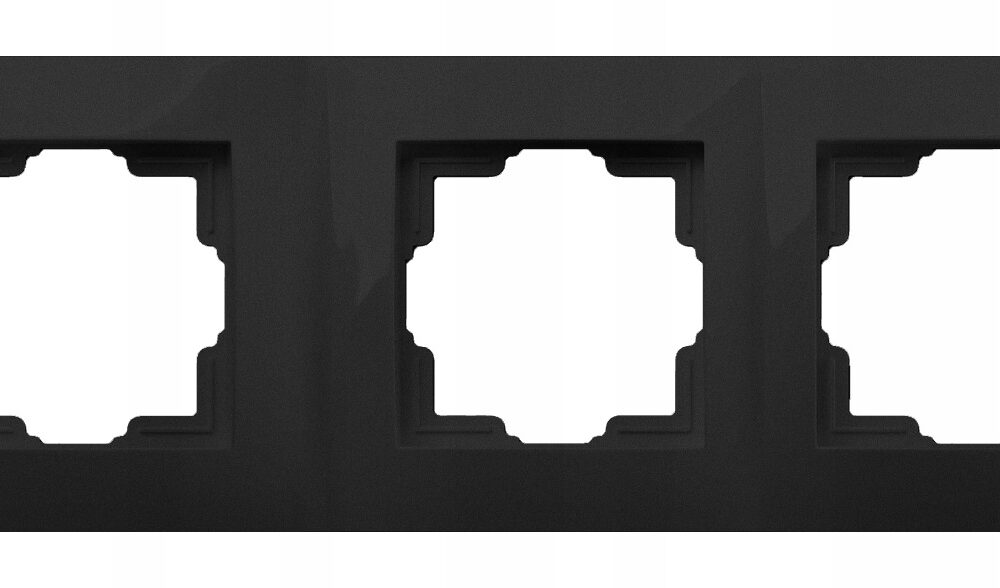Cadre quintuple Elektro-Plast noir 1775-09