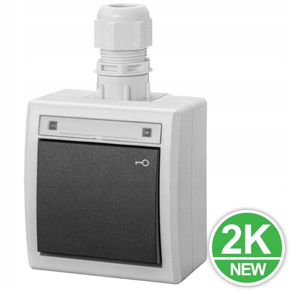 AQUANT 2K BOUTON INTERPHONE REBONDISSANT N/T IP65 GRIS 5007-65