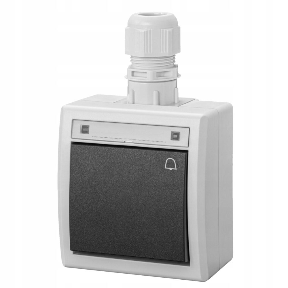 AQUANT 2K BOUTON RETOUR SONNETTE N/T IP65 GRIS 5005-65