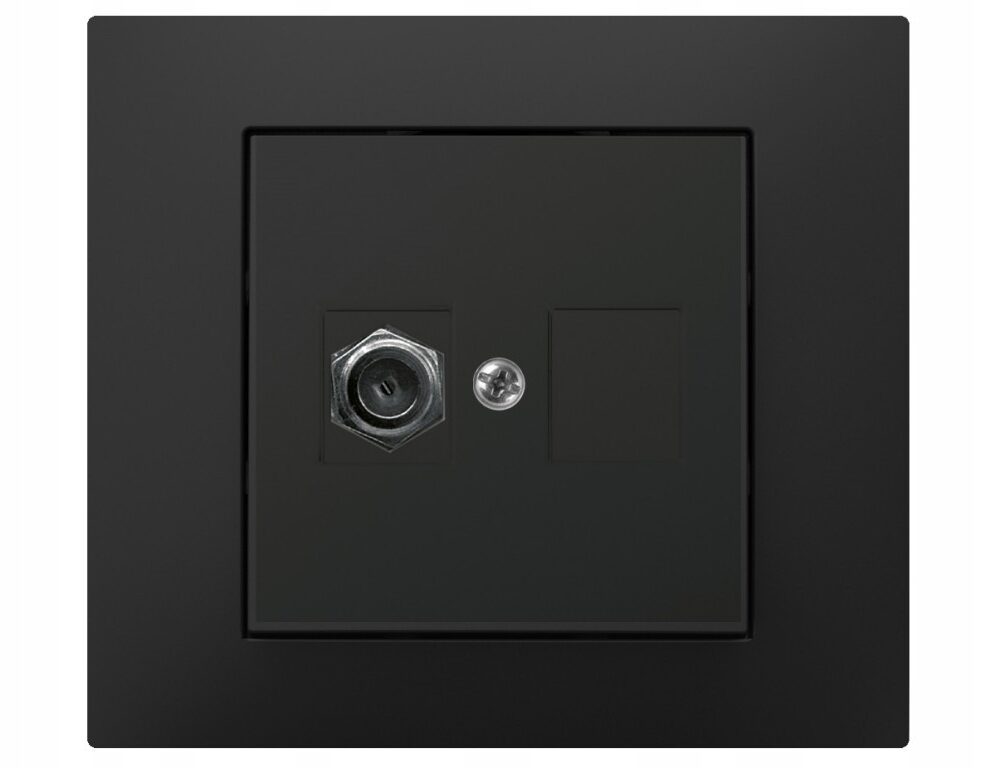 Prise Murale pour Antenne Elektro-Plast noire 3886-19