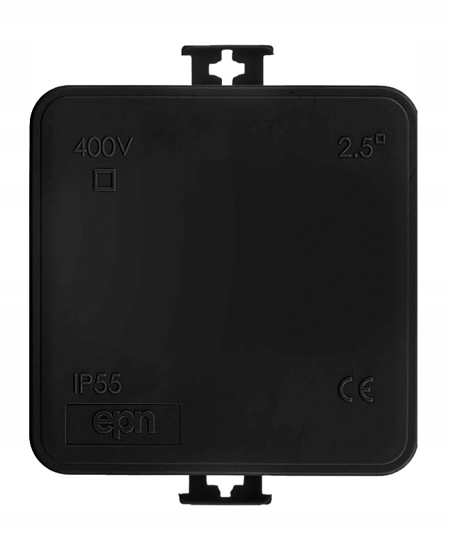 Boîte électrique de surface Elektro-Plast Nasielsk noire 75x75x39 mm IP55