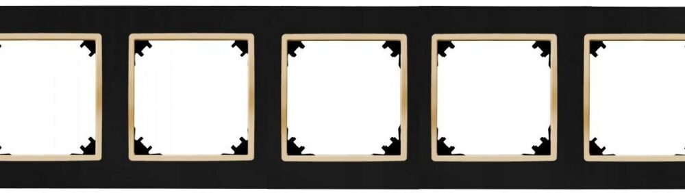 Cadre quintuple Elektro-Plast Nasielsk noir 3875-47