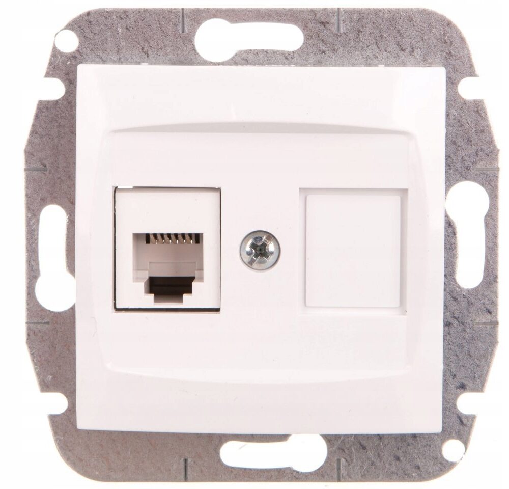 Prise Internet murale Elektro-Plast Nasielsk blanche 1750-10