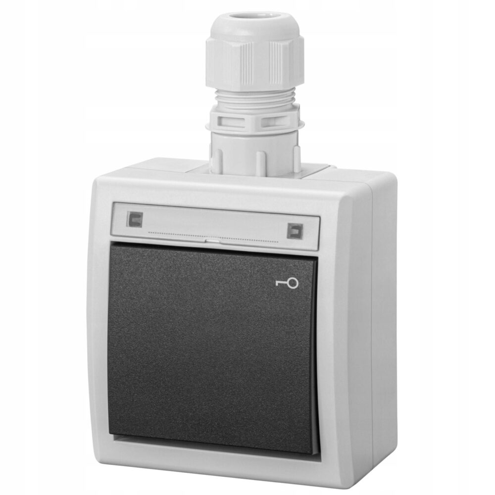 AQUANT 2K BOUTON INTERPHONE REBONDISSANT N/T IP65 GRIS 5007-65