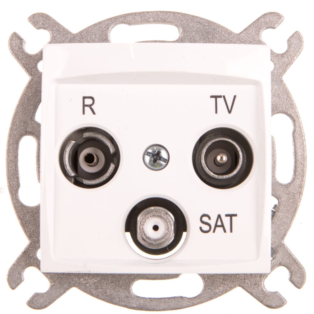 Prise Murale pour Antenne Elektro-Plast blanc 1761-10