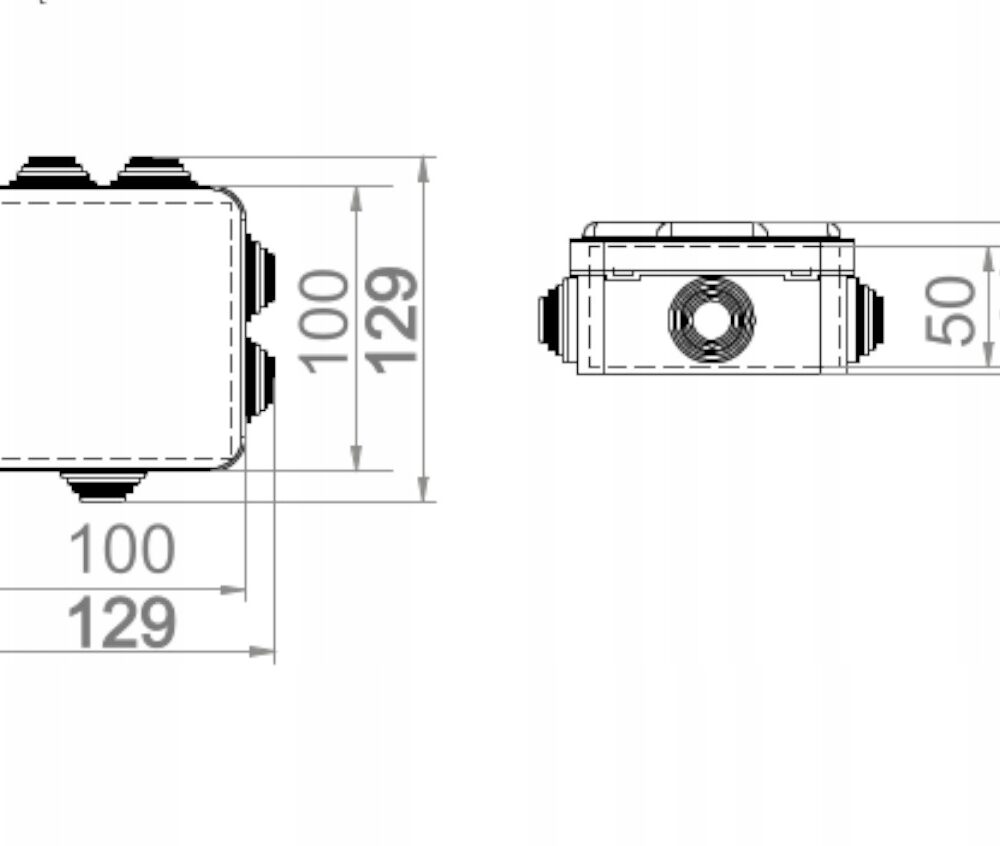 Boîte électrique apparente Elektro-Plast Nasielsk 70 x 105 x 58 mm