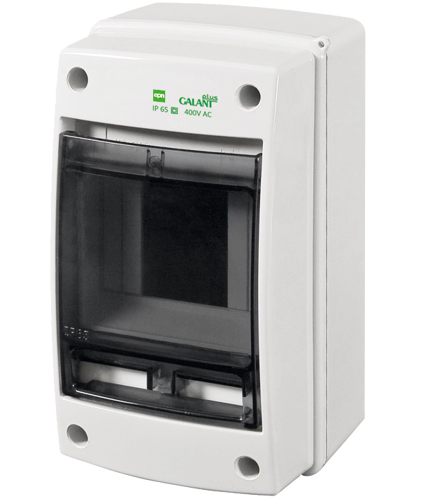 Coffret de chantier GALANT PLUS 1×3 PE+N en saillie FUMÉ IP65 1600-01