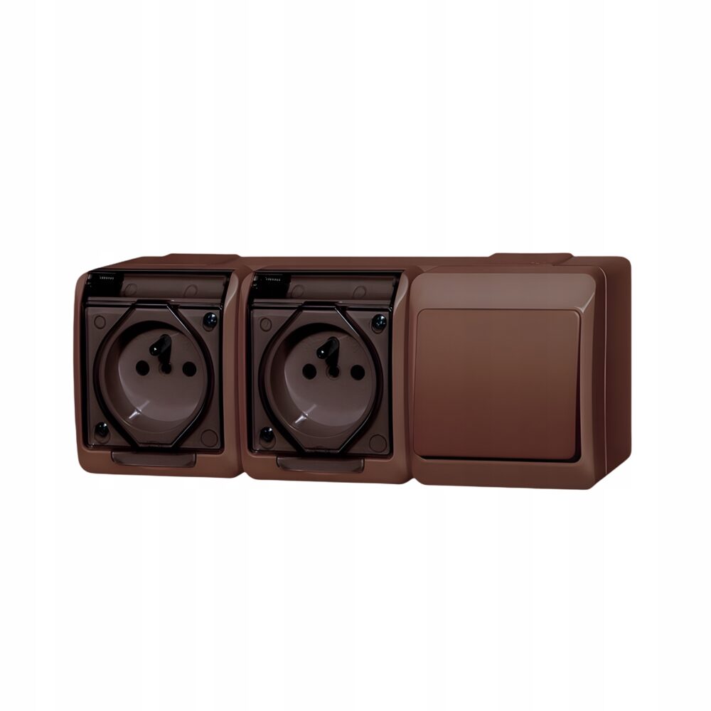 Prise Électrique Hermétique Elektro-Plast Nasielsk Blanc 0327-25