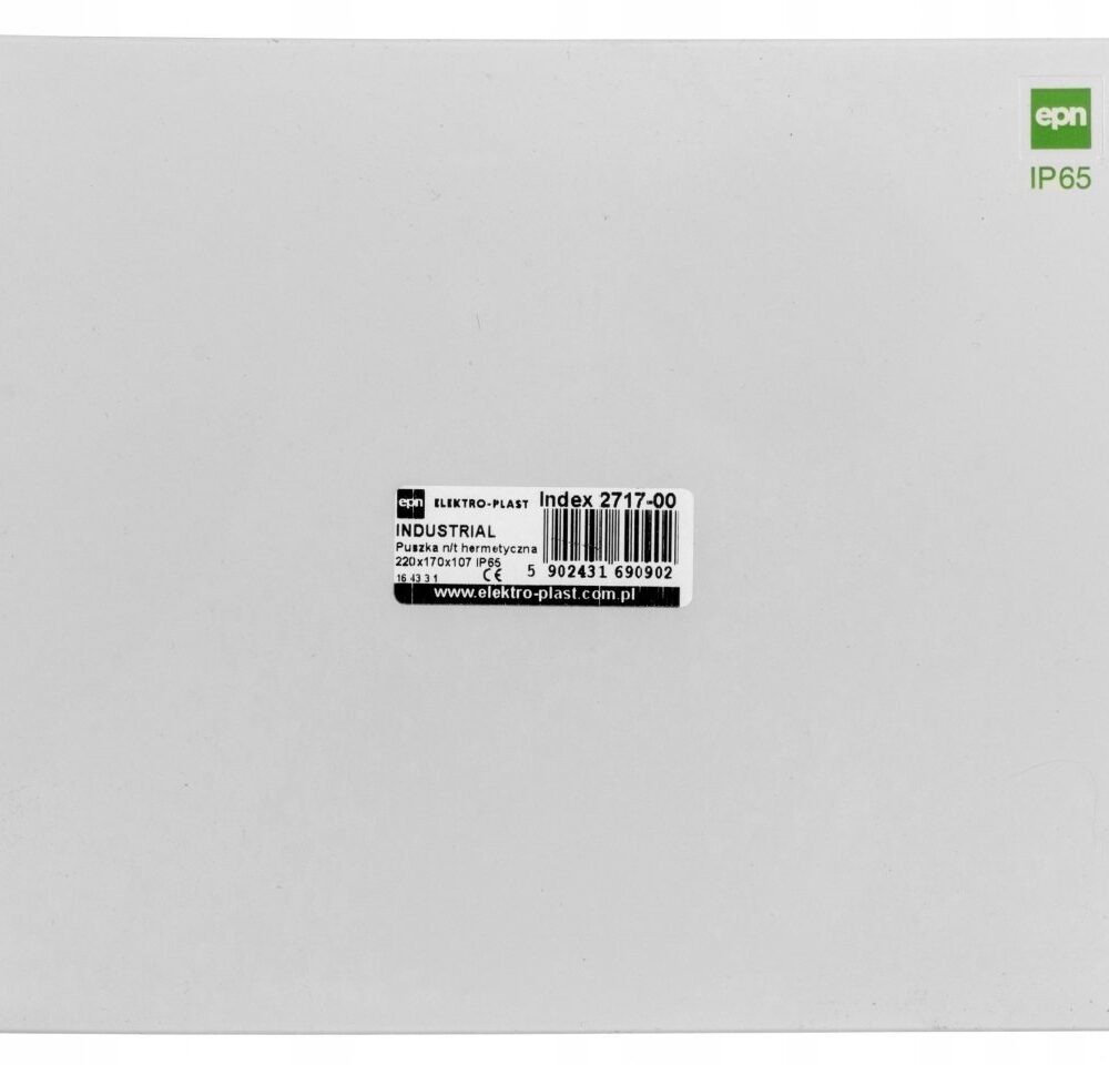 Boîte de montage électrique en saillie Elektro-Plast 220 x 170 x 107 mm 2717-00
