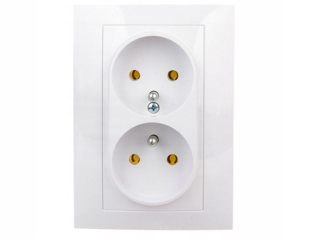 Prise électrique murale Elektro-Plast Nasielsk blanc CARLA 1735-00