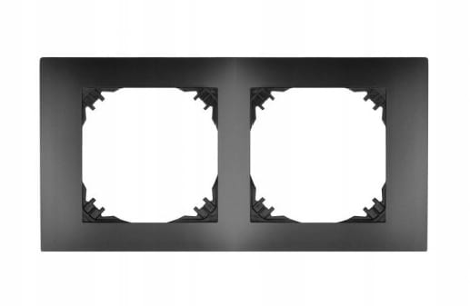 Cadre double Elektro-Plast noir 3872-09