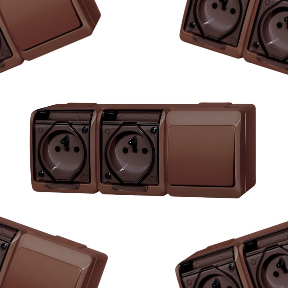 Prise Électrique Hermétique Elektro-Plast Nasielsk Blanc 0327-25