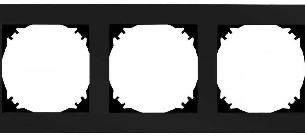 Cadre triple SANTRA noir 4173-09
