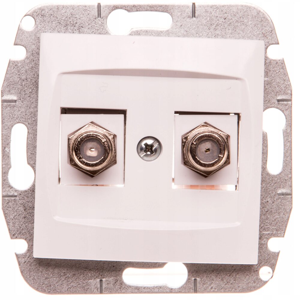 Prise d&rsquo;antenne étanche Elektro-Plast Nasielsk blanc 1787-10