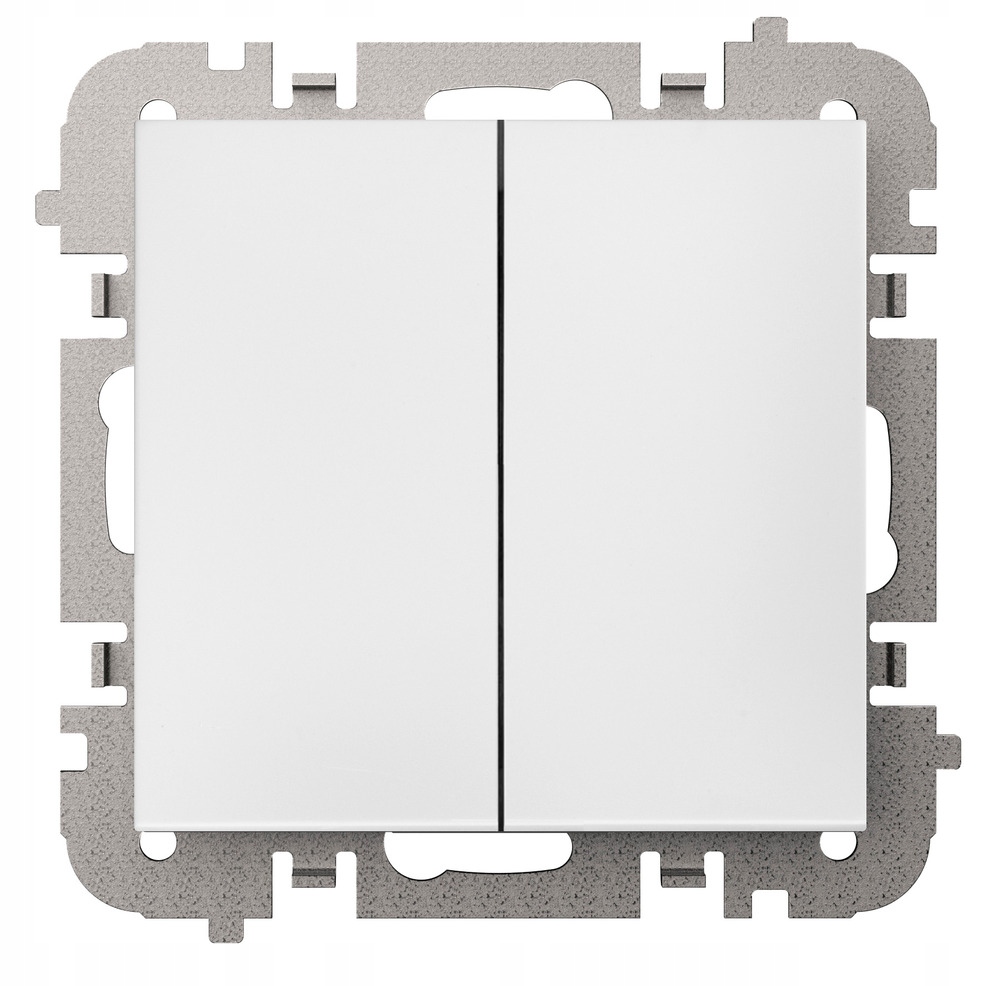 SANTRA Commutateur 2x escalier sans cadre p/t blanc 4118-10