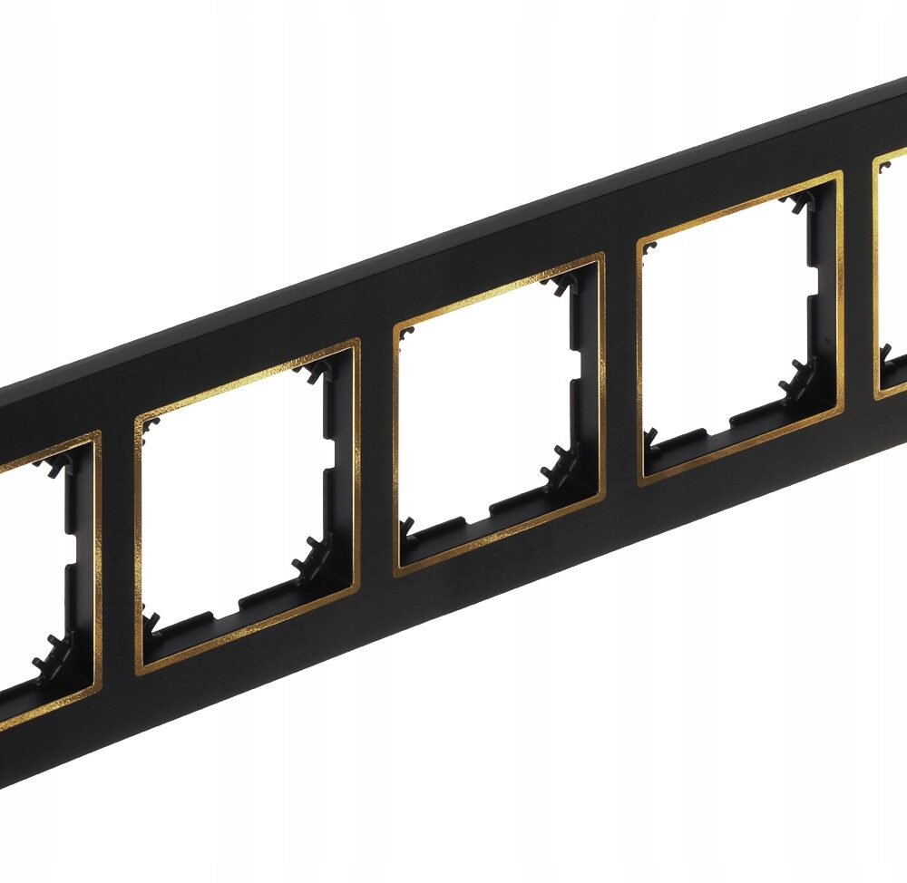 Cadre quintuple Elektro-Plast Nasielsk noir 4175-47