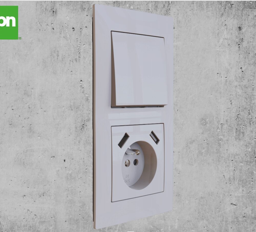 Cadre quintuple Elektro-Plast Nasielsk blanc 3875-00