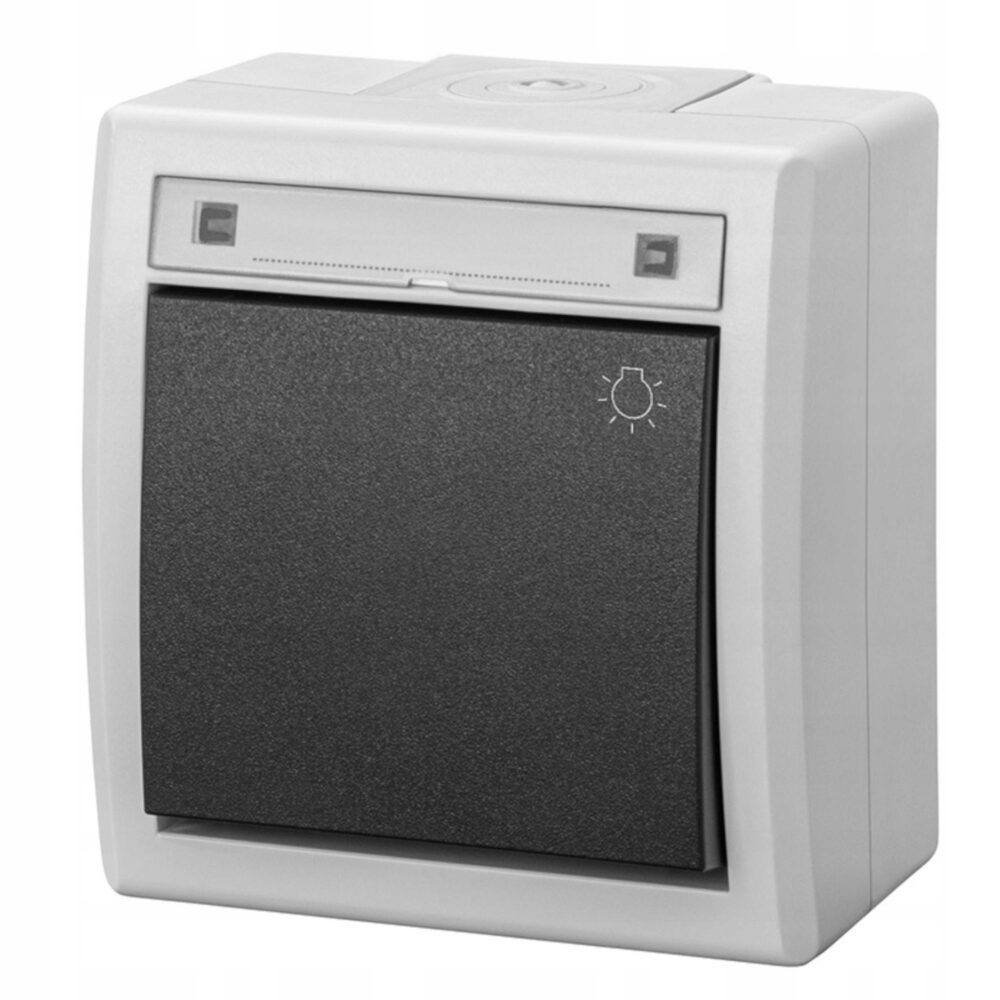 AQUANT 2K BOUTON POUSSOIR LUMINEUX GRIS IP55 N/T 5004-10