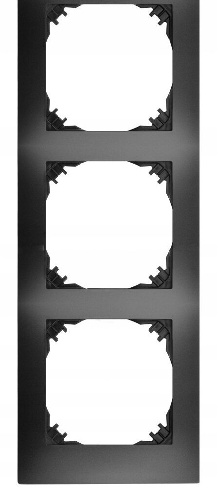 Plaque triple Elektro-Plast Nasielsk noir 3873-61