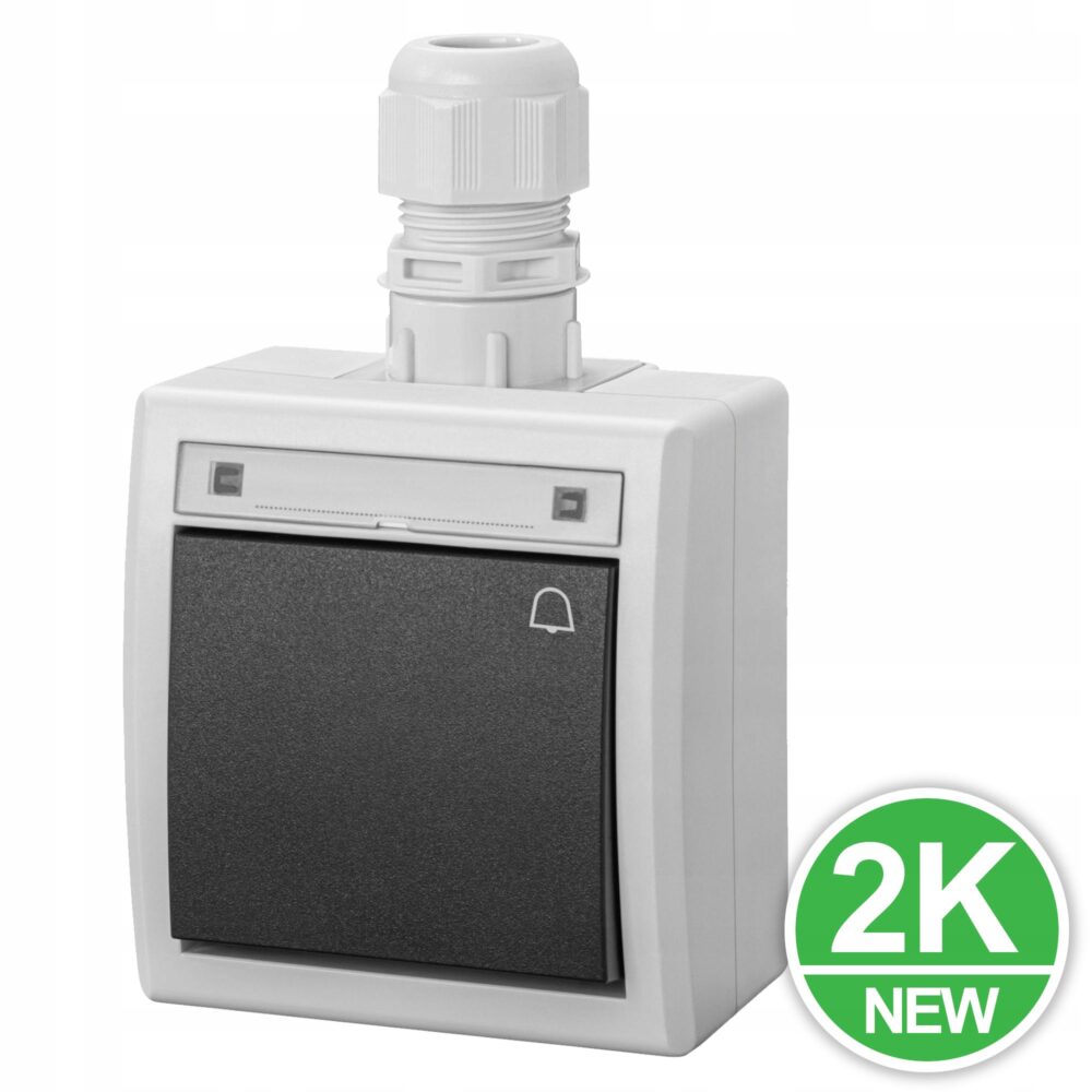 AQUANT 2K BOUTON RETOUR SONNETTE N/T IP65 GRIS 5005-65