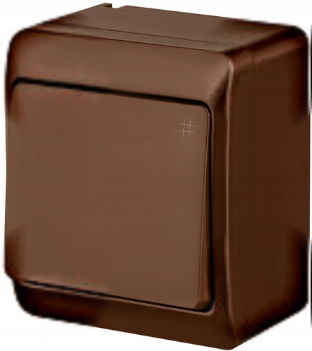 HERMES connecteur encastré croisé IP 44 – couleur marron 0338-06