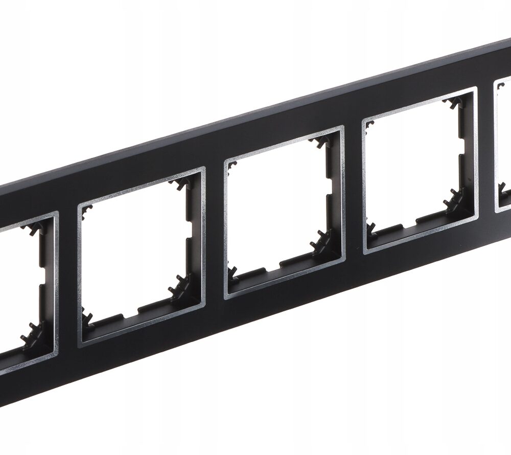 Cadre quintuple Elektro-Plast noir 4175-46
